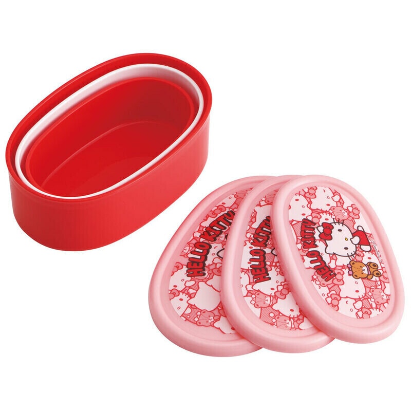 3-pack bentolådor, Hello Kitty