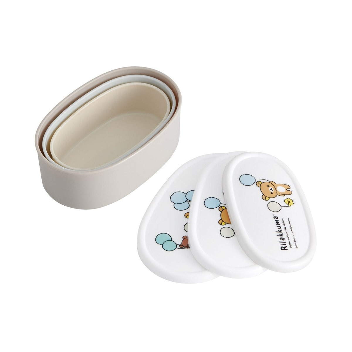 3-pack bentolådor - Rilakkuma Balloons