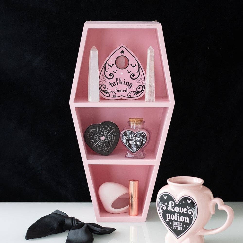 Rosa kistformad trinket-hylla