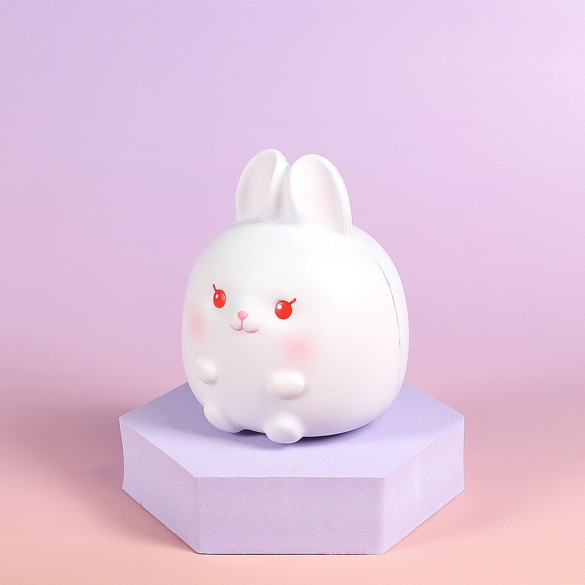 Vit kanin-squishy