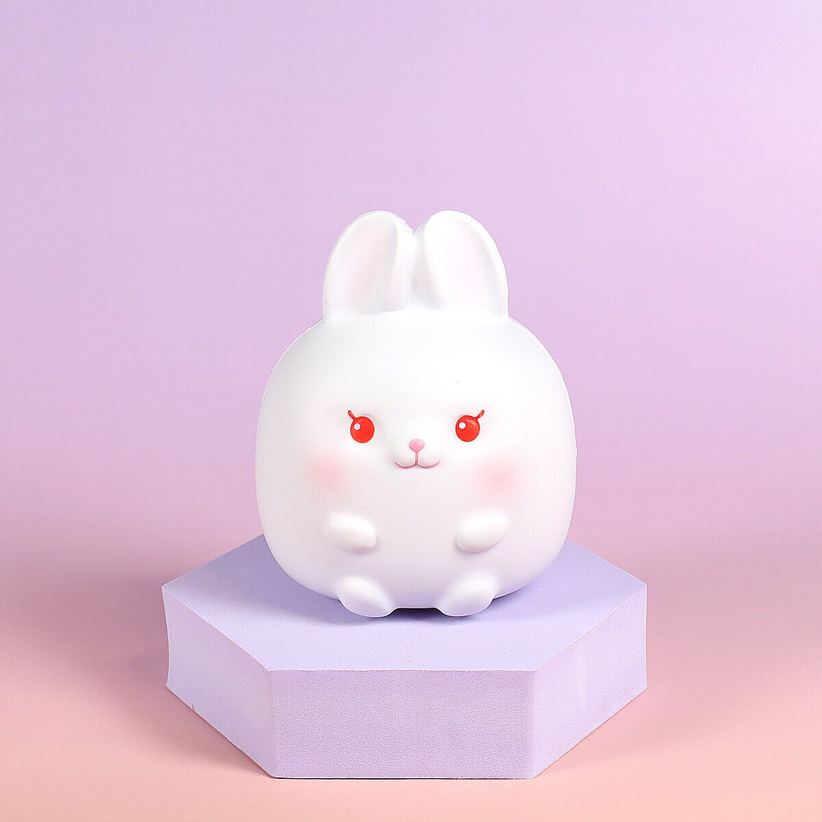 Vit kanin-squishy