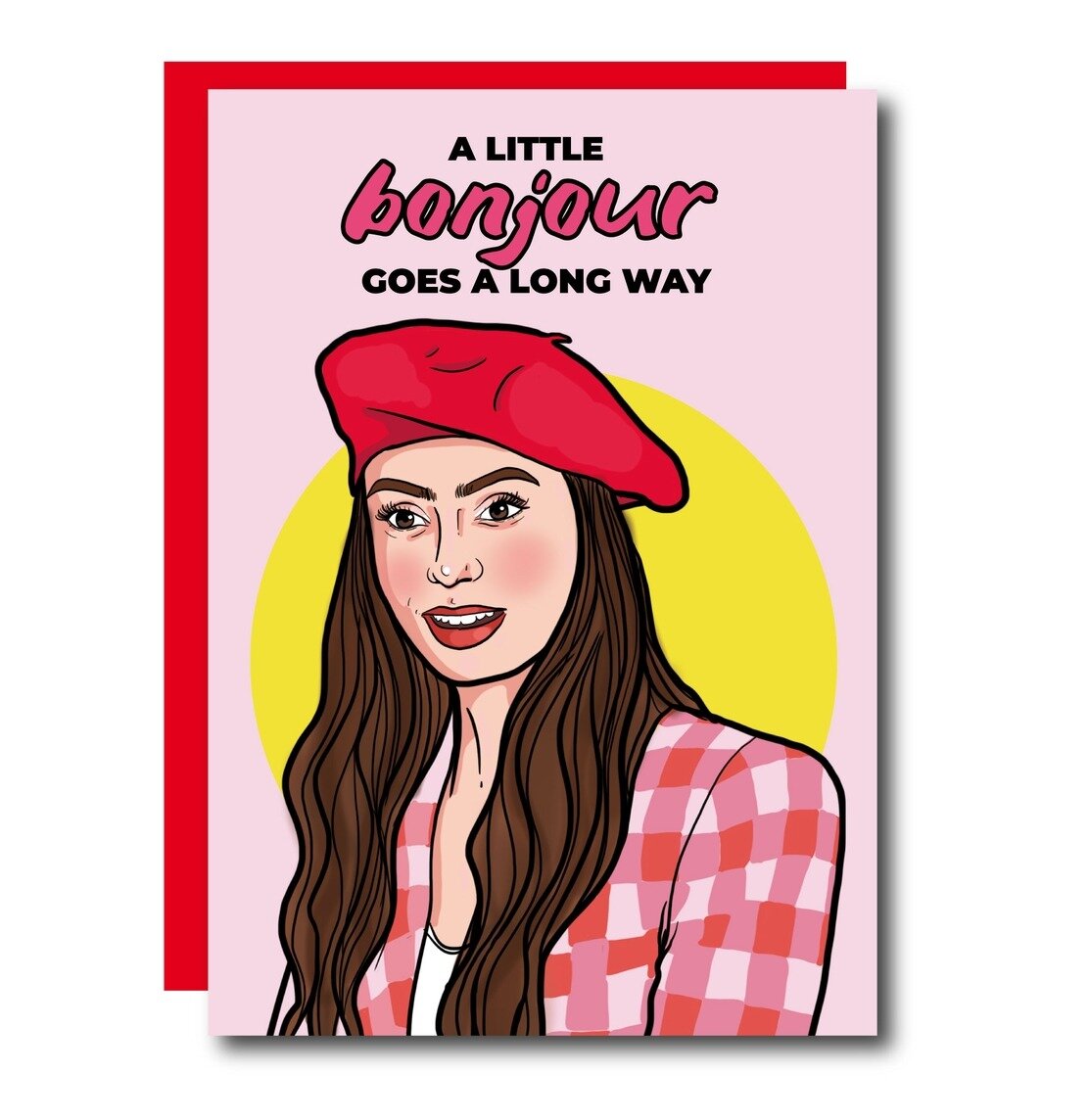 Kort med kuvert - A Little Bonjour