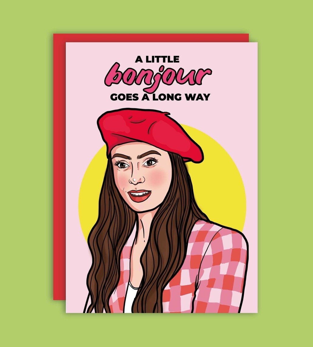 Kort med kuvert - A Little Bonjour