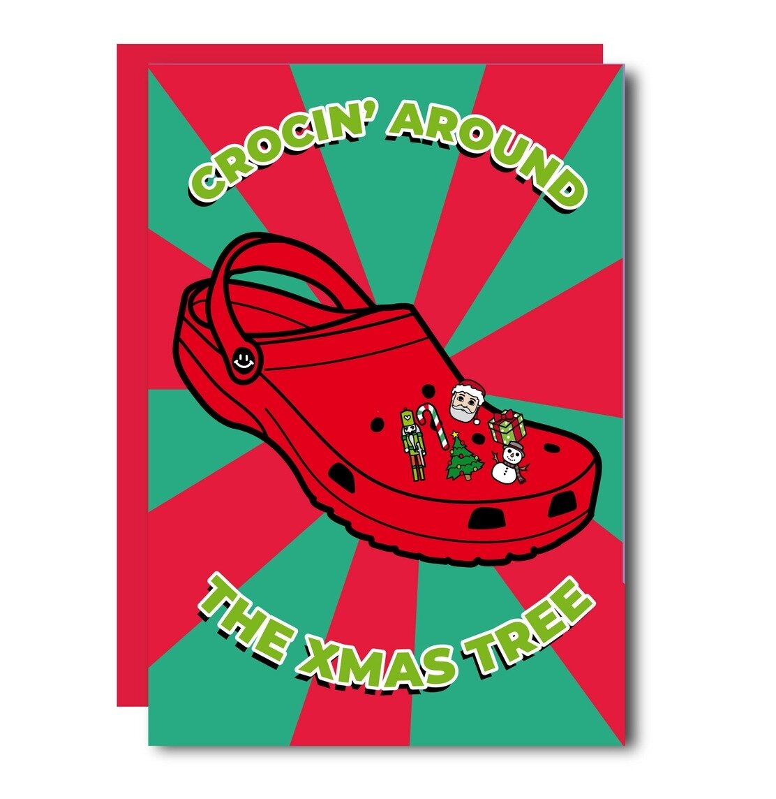 Kort med kuvert - Crocin´ Around the Xmas Tree