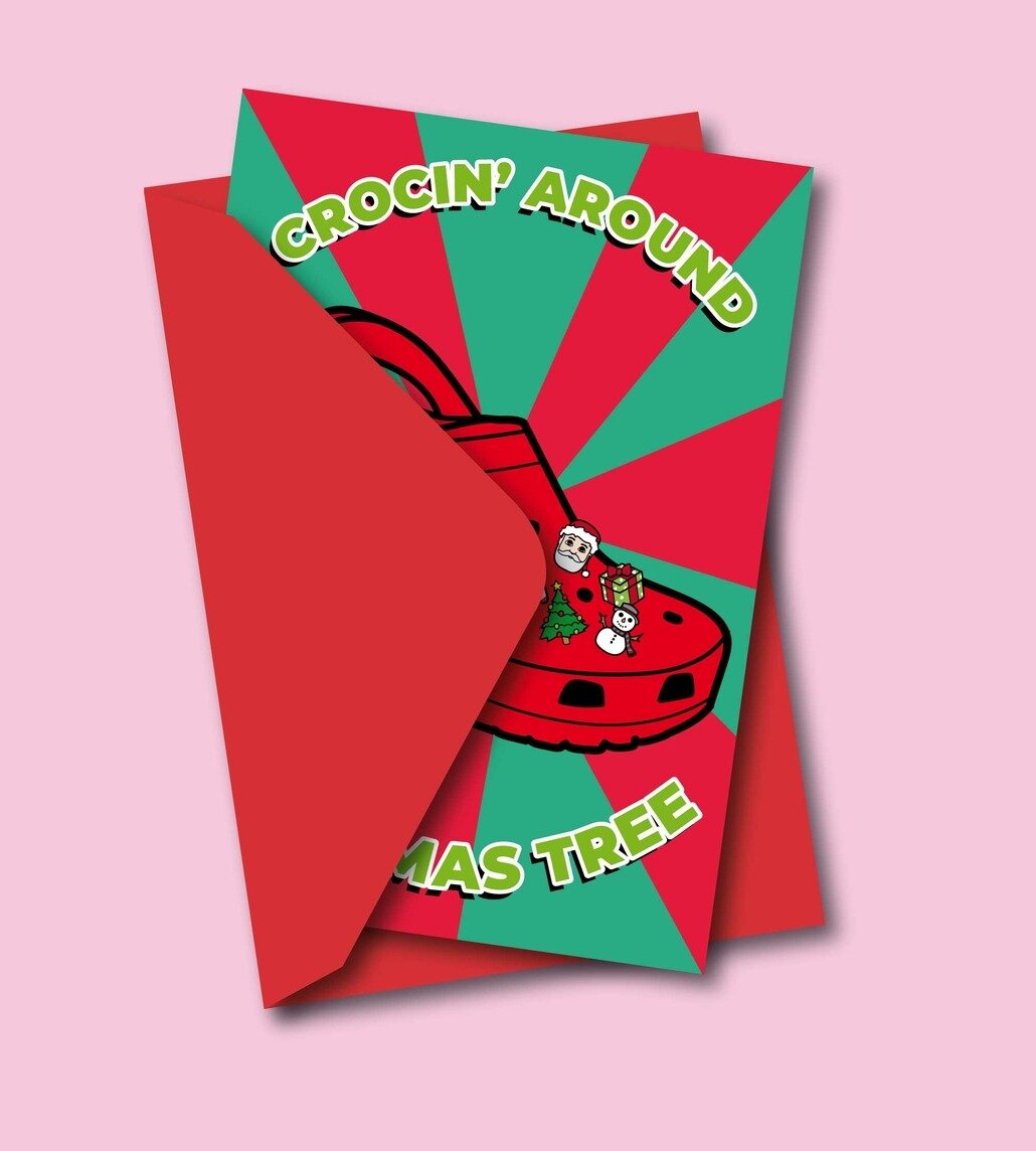 Kort med kuvert - Crocin´ Around the Xmas Tree
