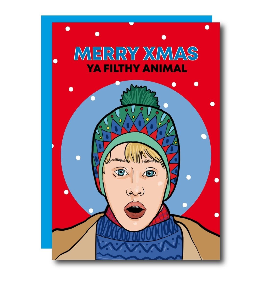 Kort med kuvert - Home Alone Merry Xmas