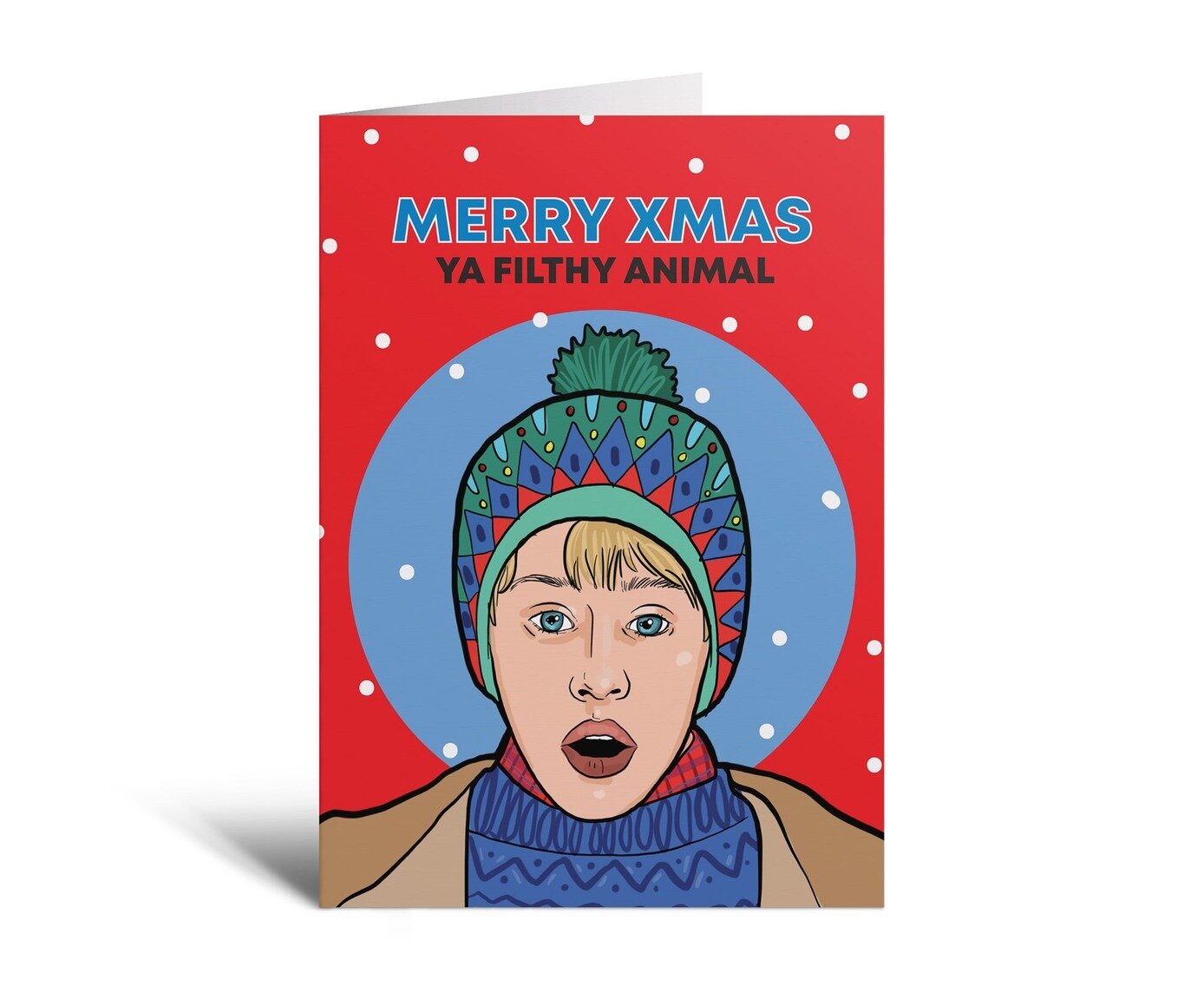 Kort med kuvert - Home Alone Merry Xmas