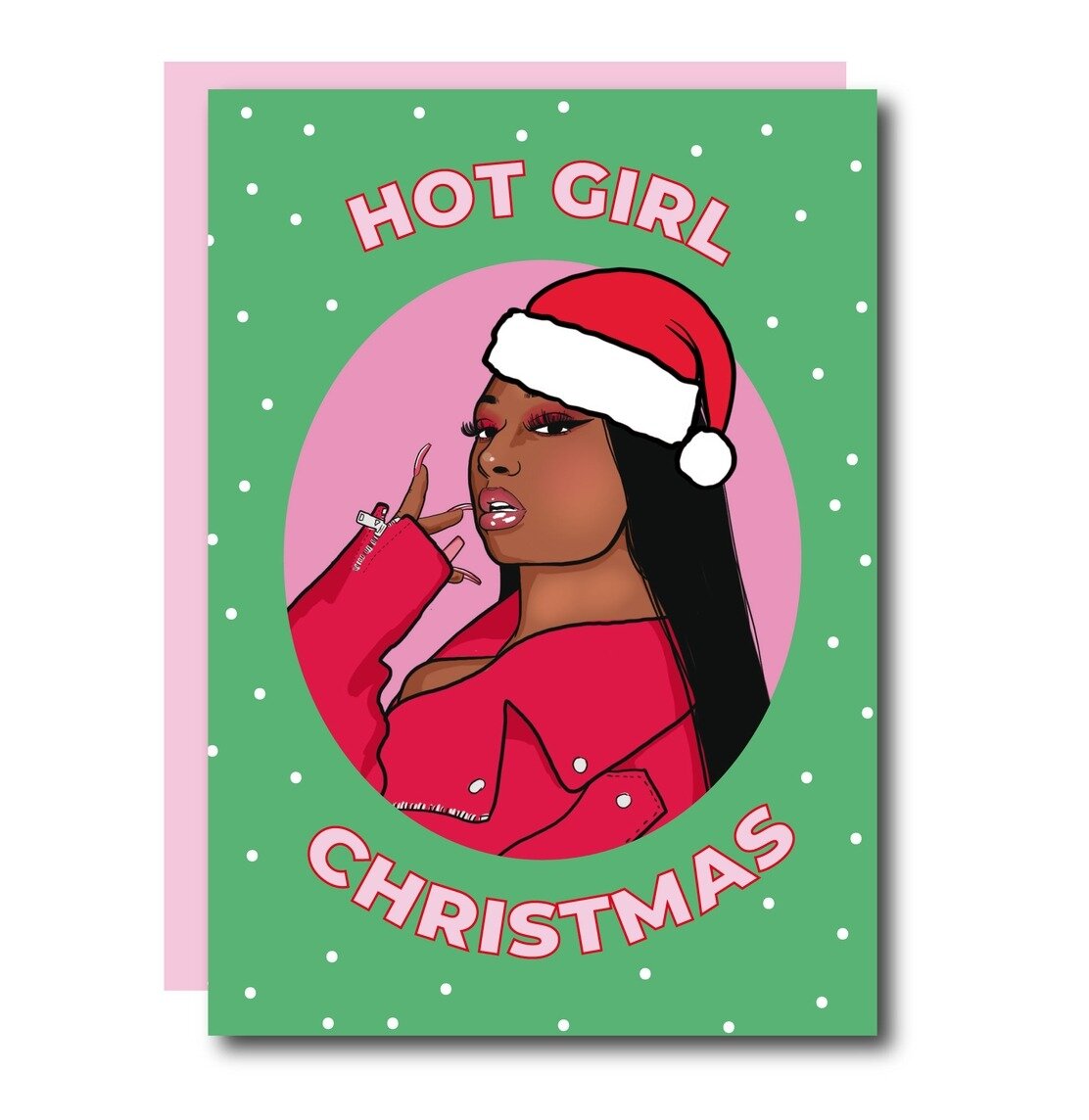 Kort med kuvert - Hot Girl Xmas