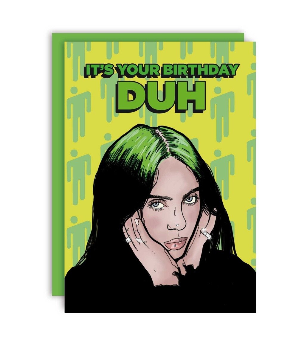 Kort med kuvert - Birthday Duh