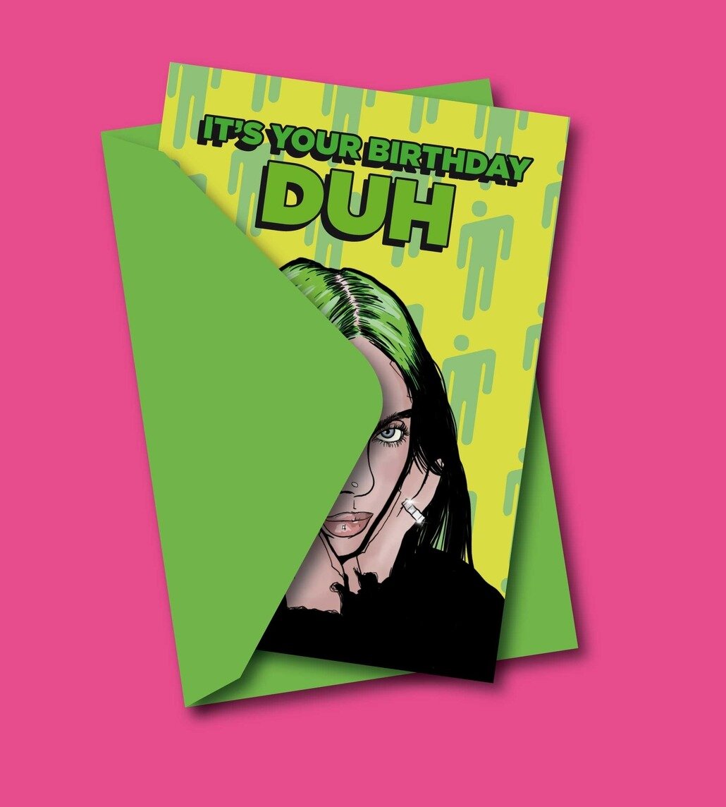 Kort med kuvert - Birthday Duh