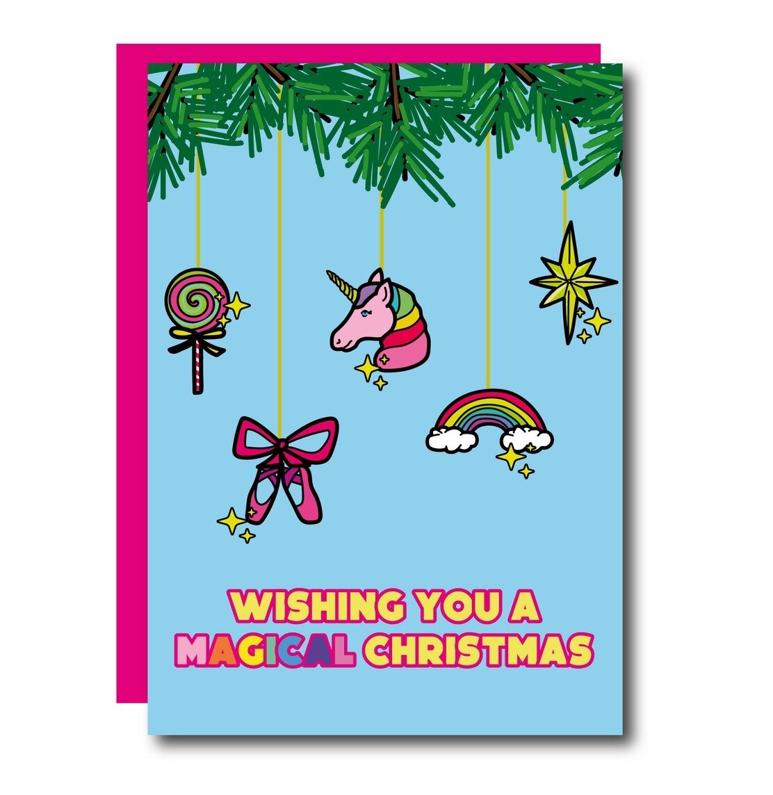 Kort med kuvert - Magical Xmas