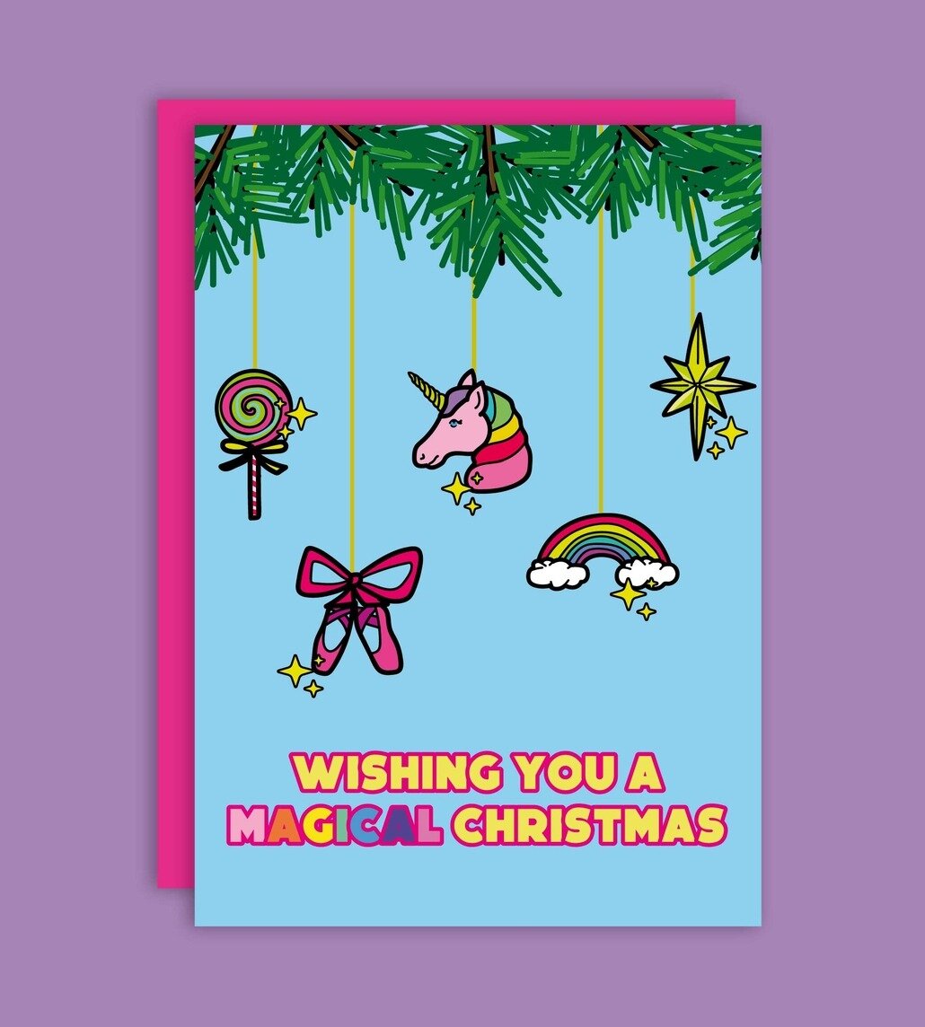 Kort med kuvert - Magical Xmas