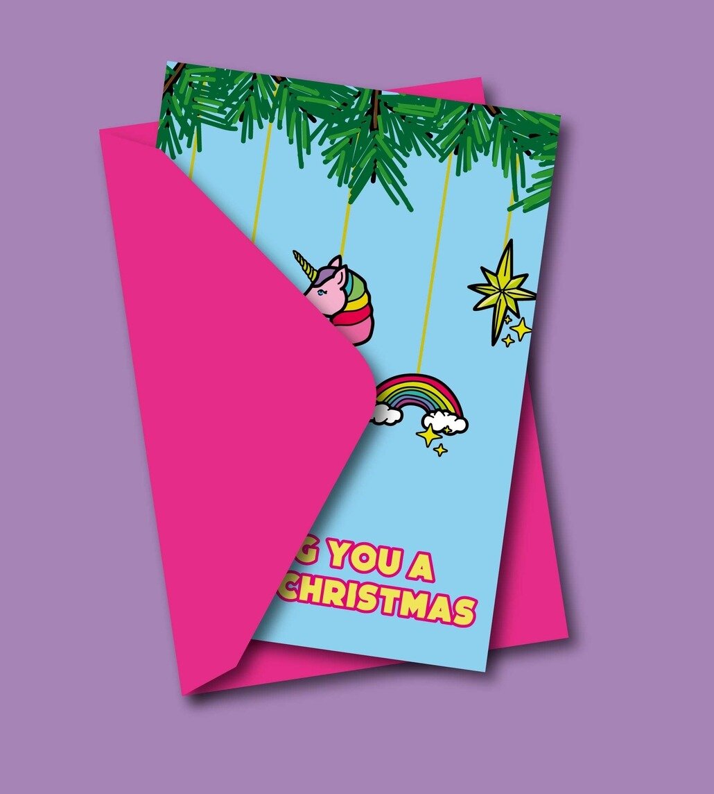 Kort med kuvert - Magical Xmas