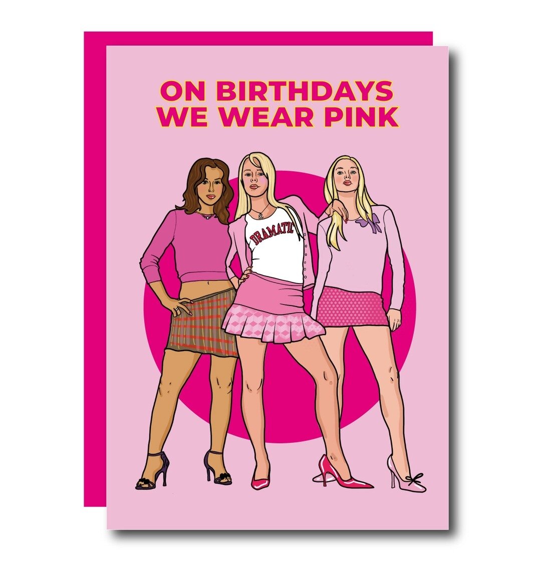 Kort med kuvert - On Birthdays, We Wear Pink