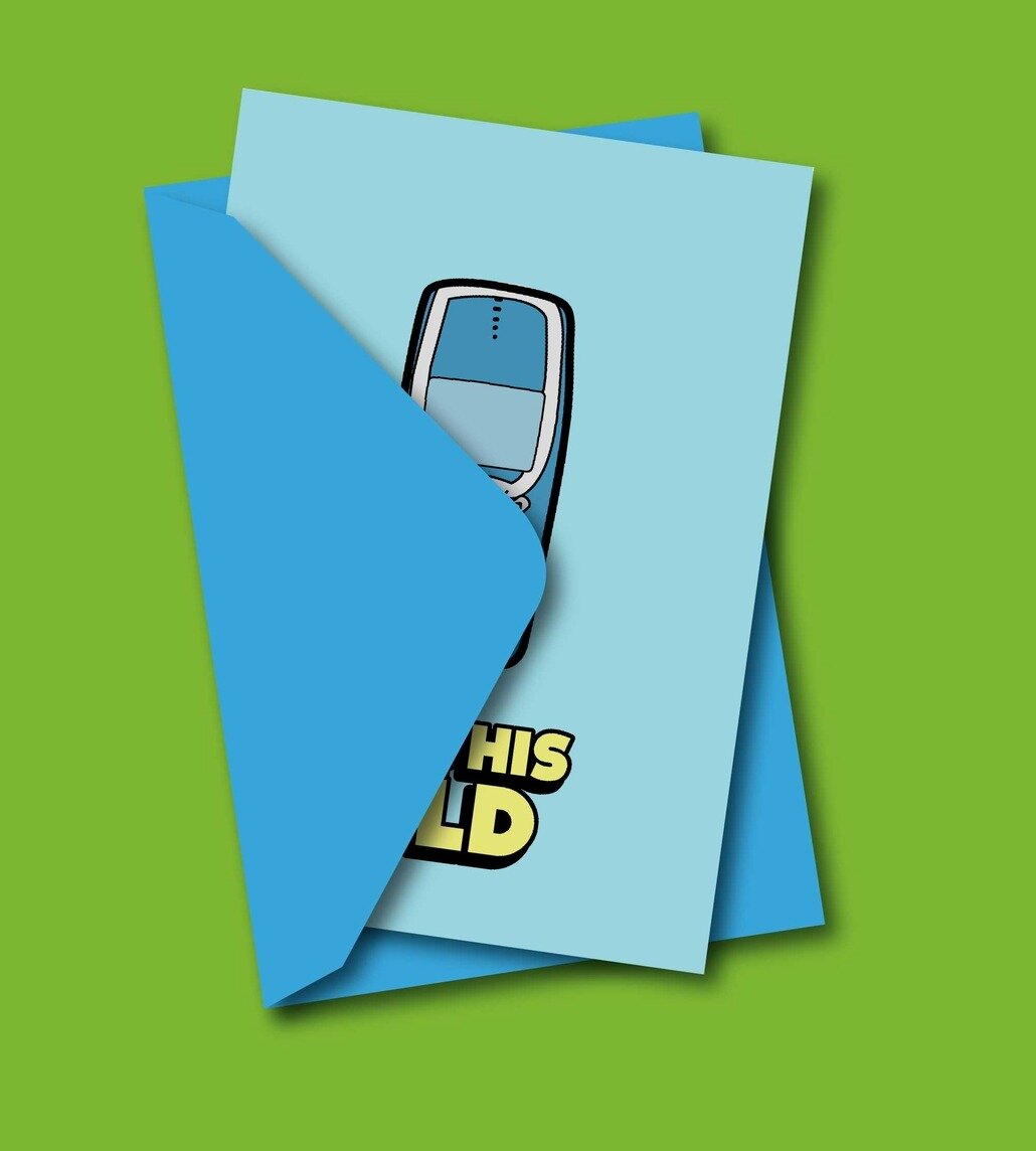 Kort med kuvert - Ur This Old