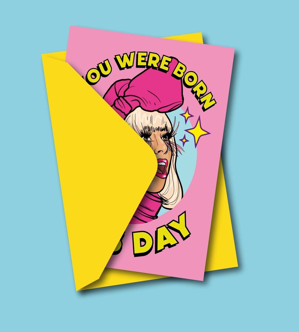 Kort med kuvert - Born This Day
