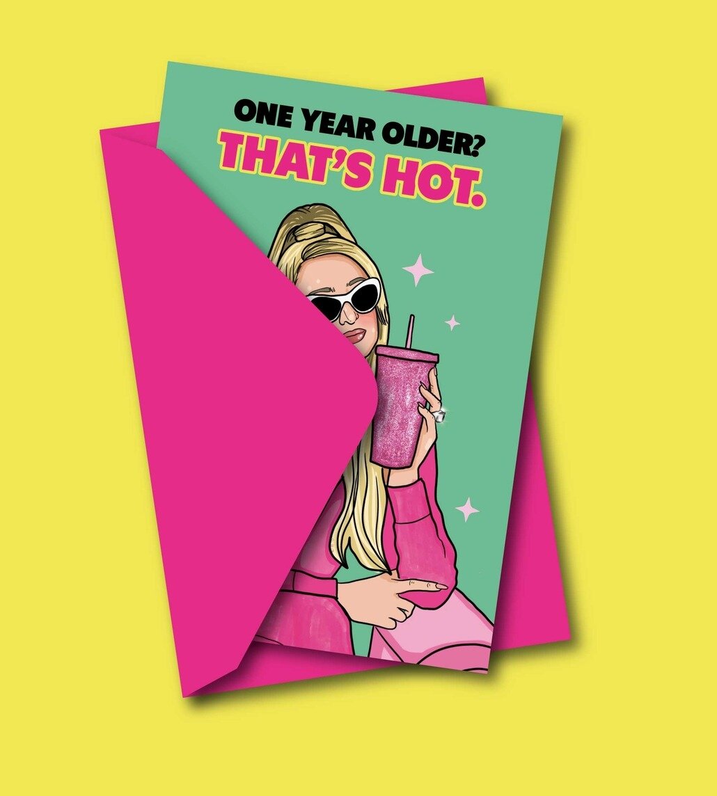Kort med kuvert - One Year Older, That´s Hot