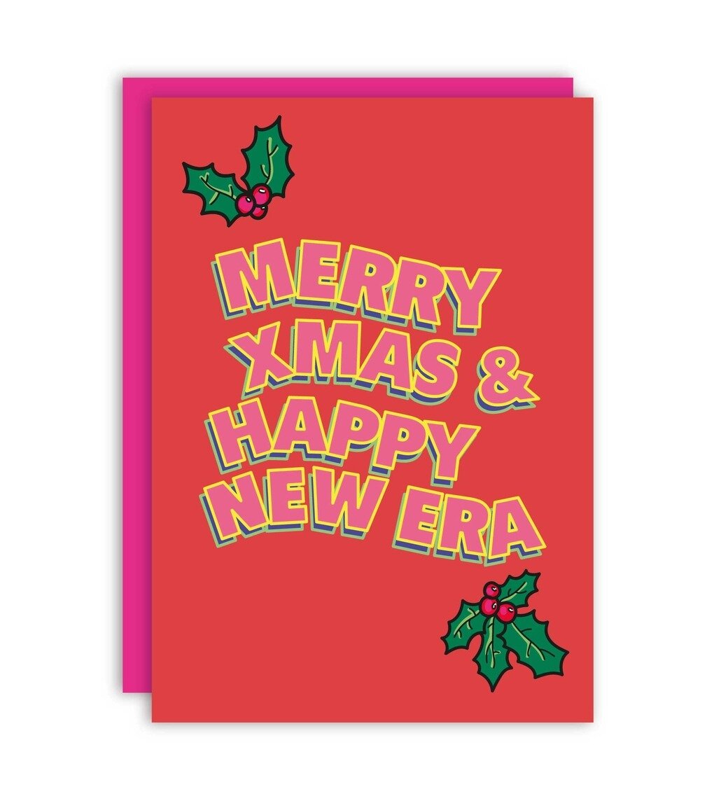 Kort med kuvert - Merry Xmas & Happy New Era