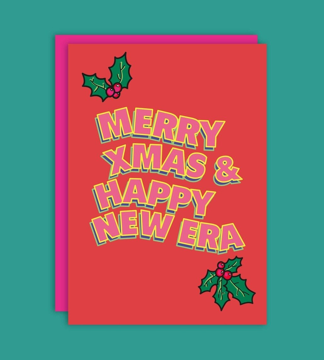 Kort med kuvert - Merry Xmas & Happy New Era