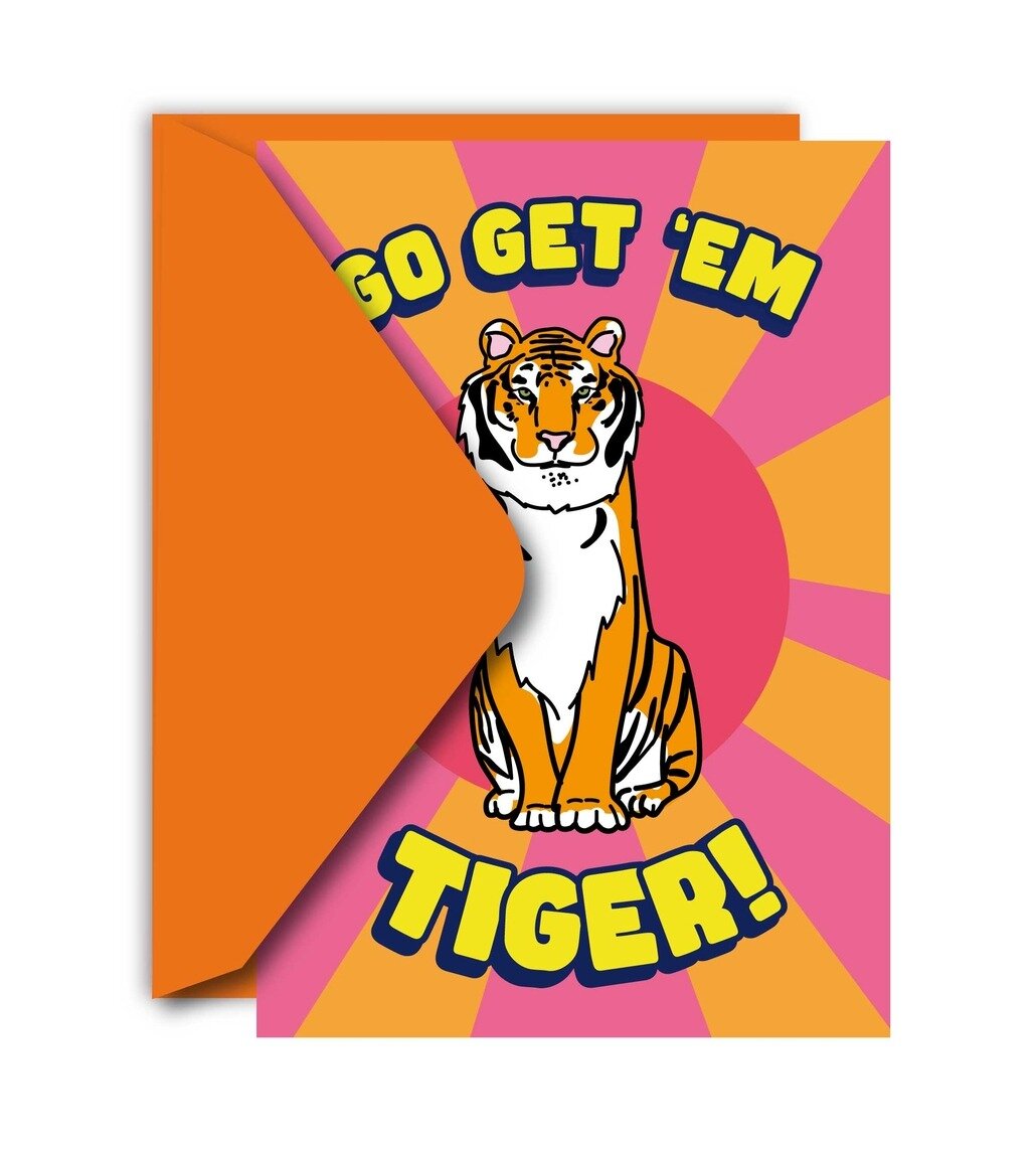 Kort med kuvert - Go Get ´em Tiger!