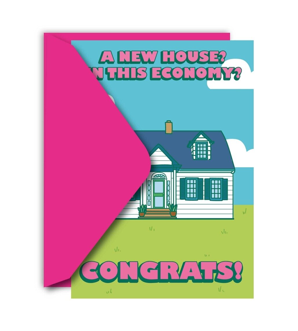 Kort med kuvert - New House, Congrats