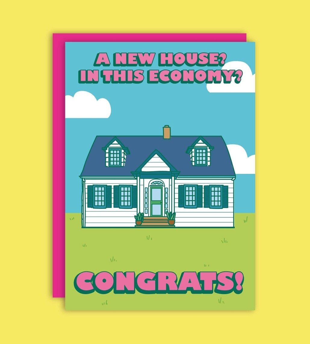 Kort med kuvert - New House, Congrats
