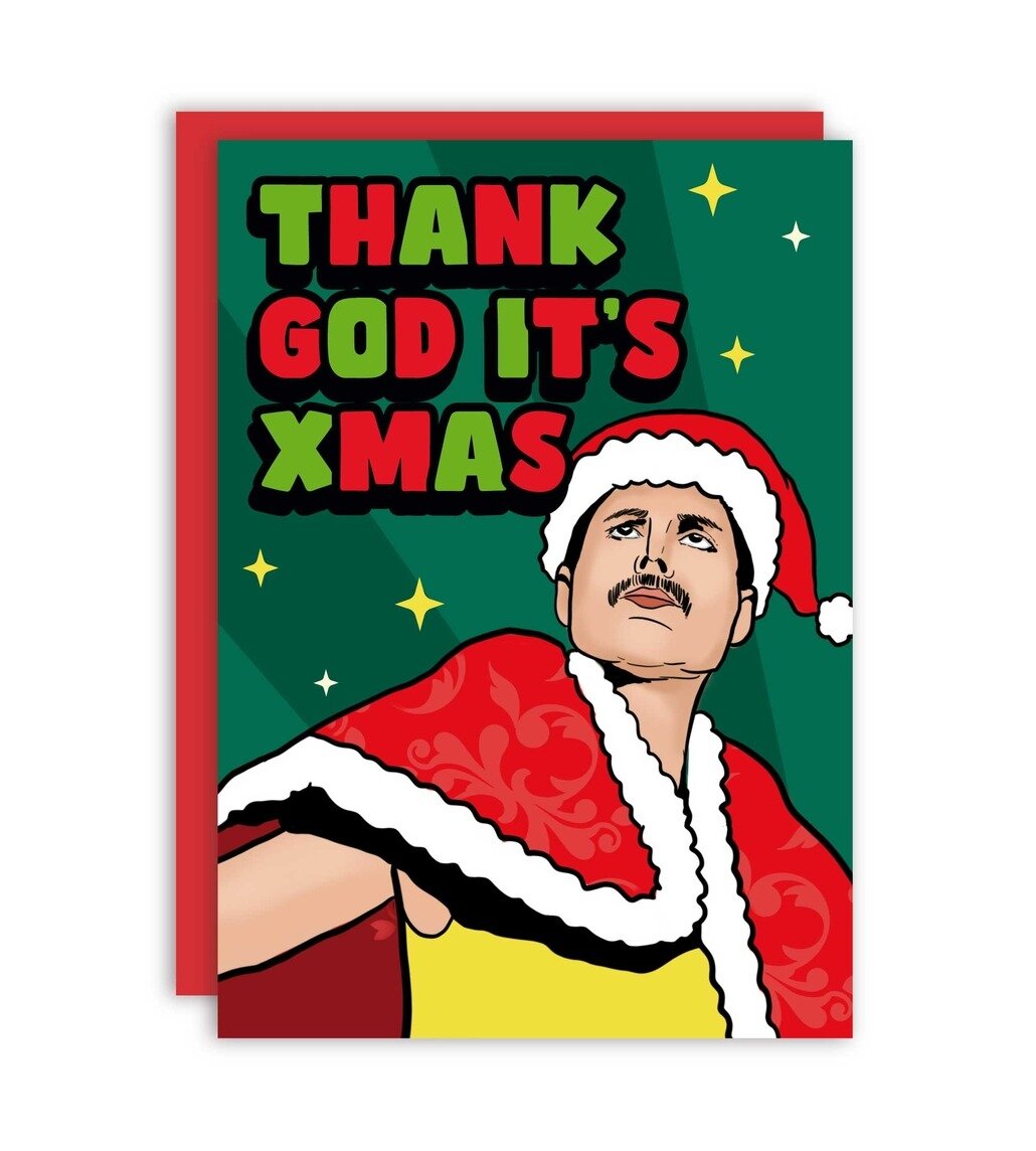 Kort med kuvert - Freddie Mercury, Thank God It´s Xmas