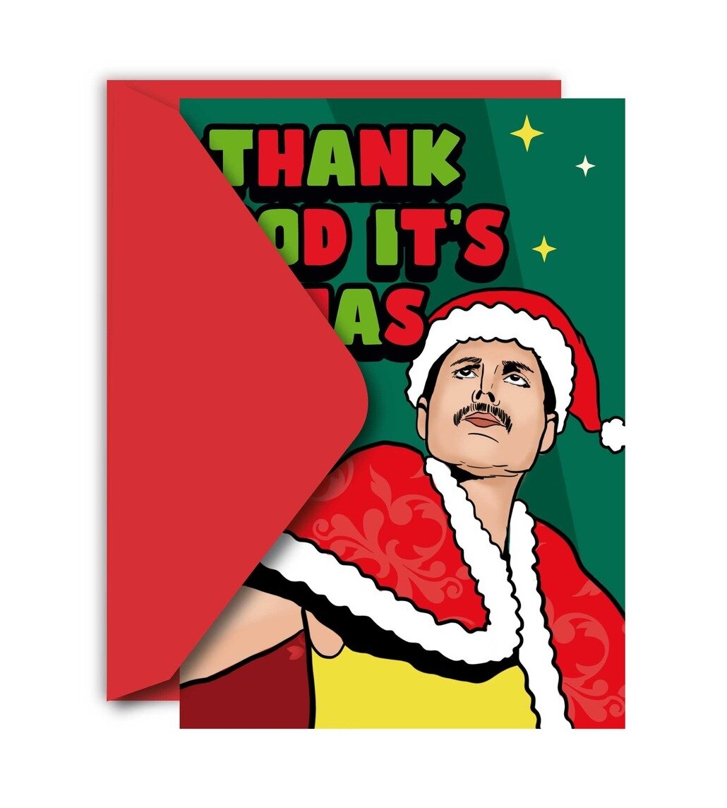 Kort med kuvert - Freddie Mercury, Thank God It´s Xmas