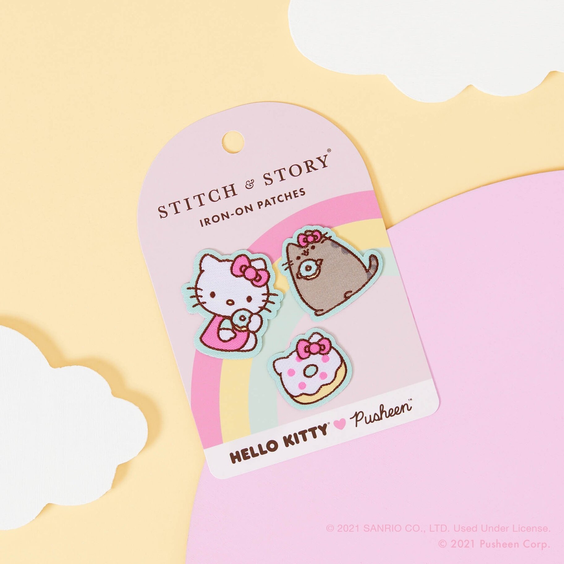 3 tygmärken - Hello Kitty x Pusheen