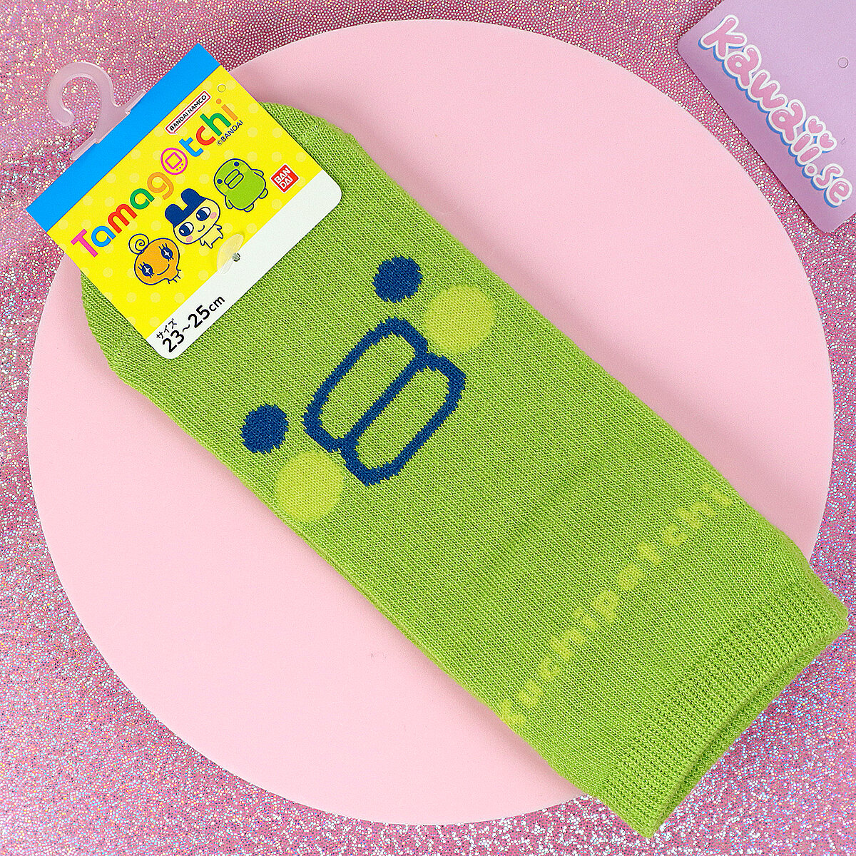 Gröna Tamagotchi-strumpor med Kuchipatchi