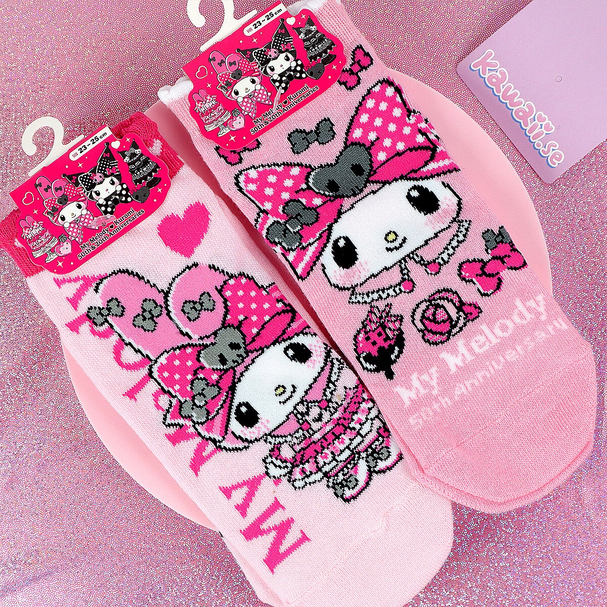 Rosa lolita My Melody-strumpor