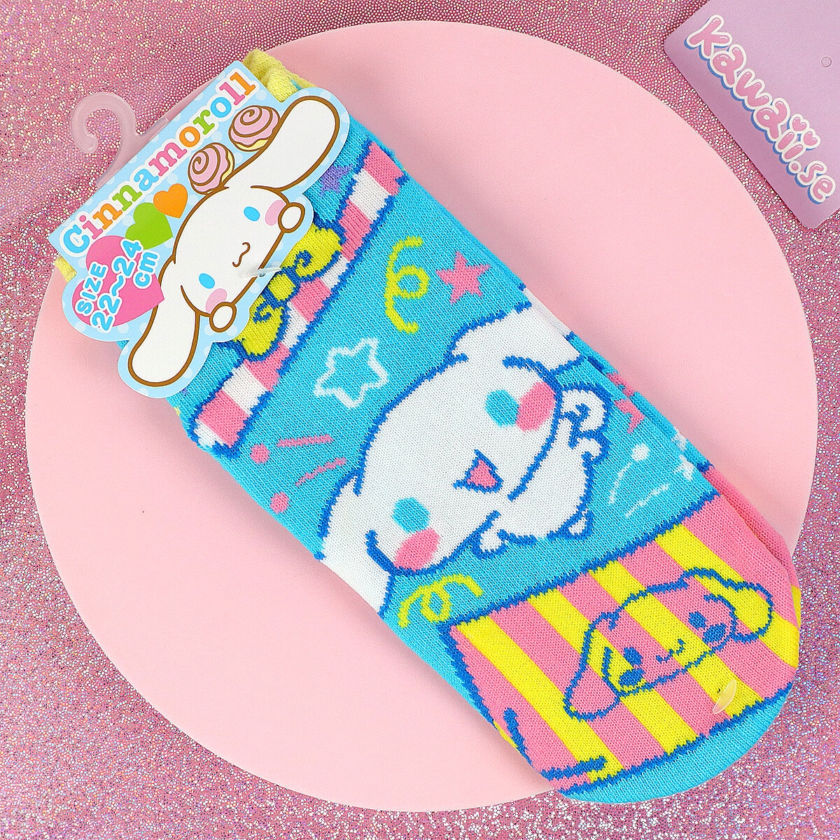 Blå Cinnamoroll party-strumpor