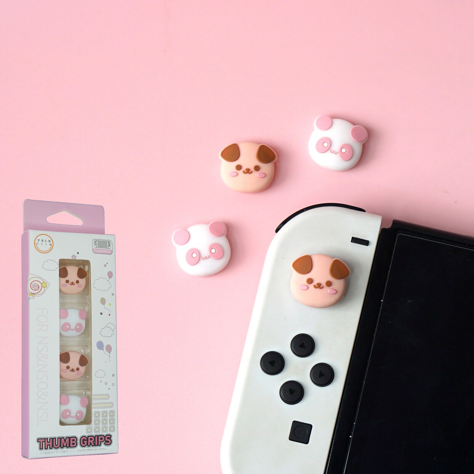 Switch joystick silikonskydd Panda & Dog