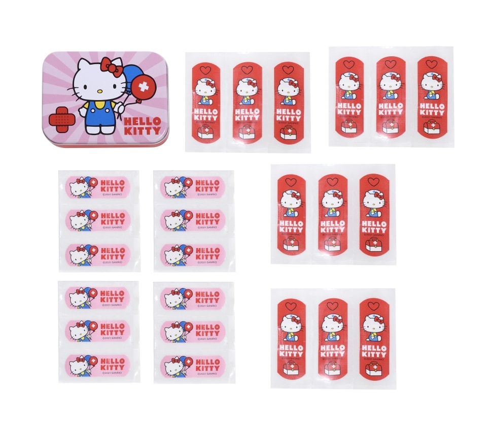 Hello Kitty-plåster, 24-pack i plåtask