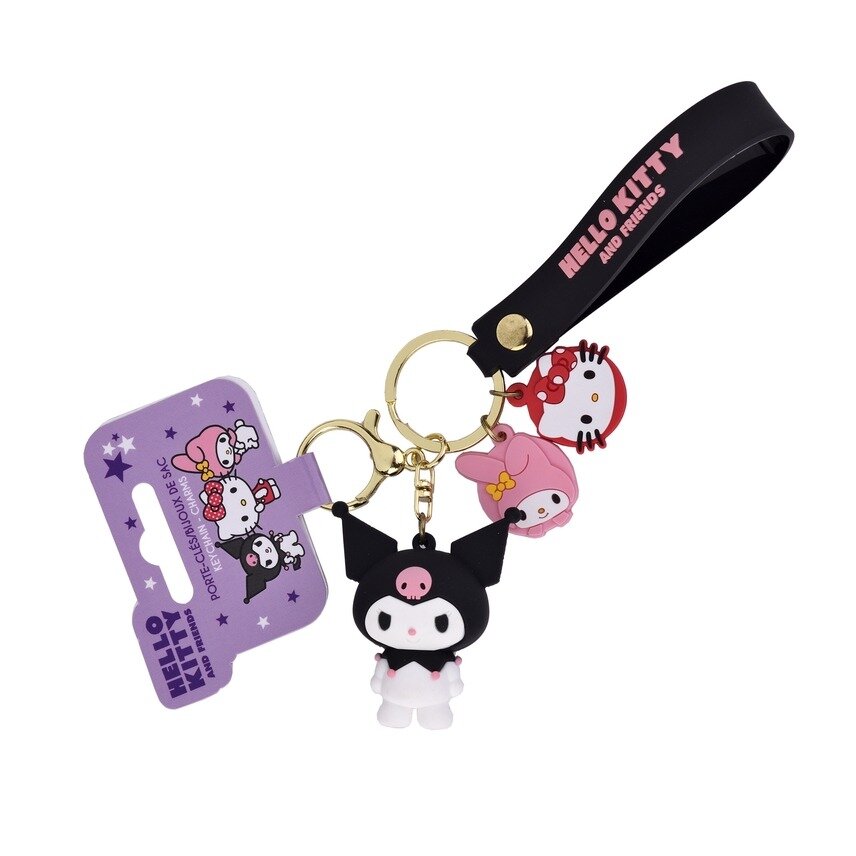 Nyckelring, Kuromi, Hello Kitty & My Melody