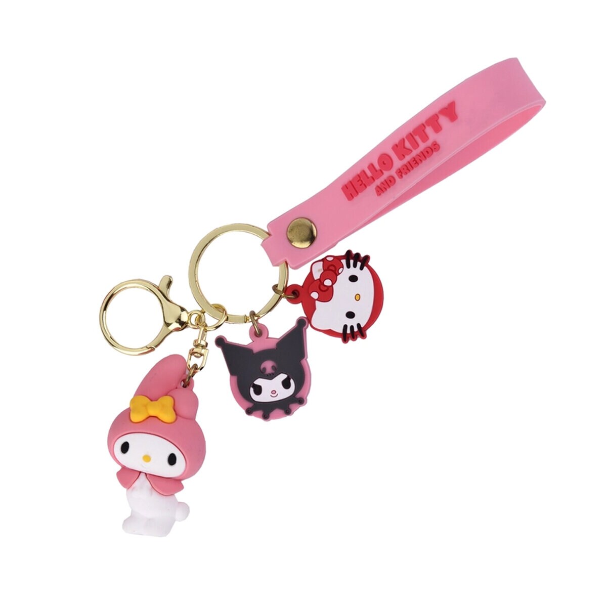 Bag Charm - My Melody med Kuromi & Hello Kitty Charms