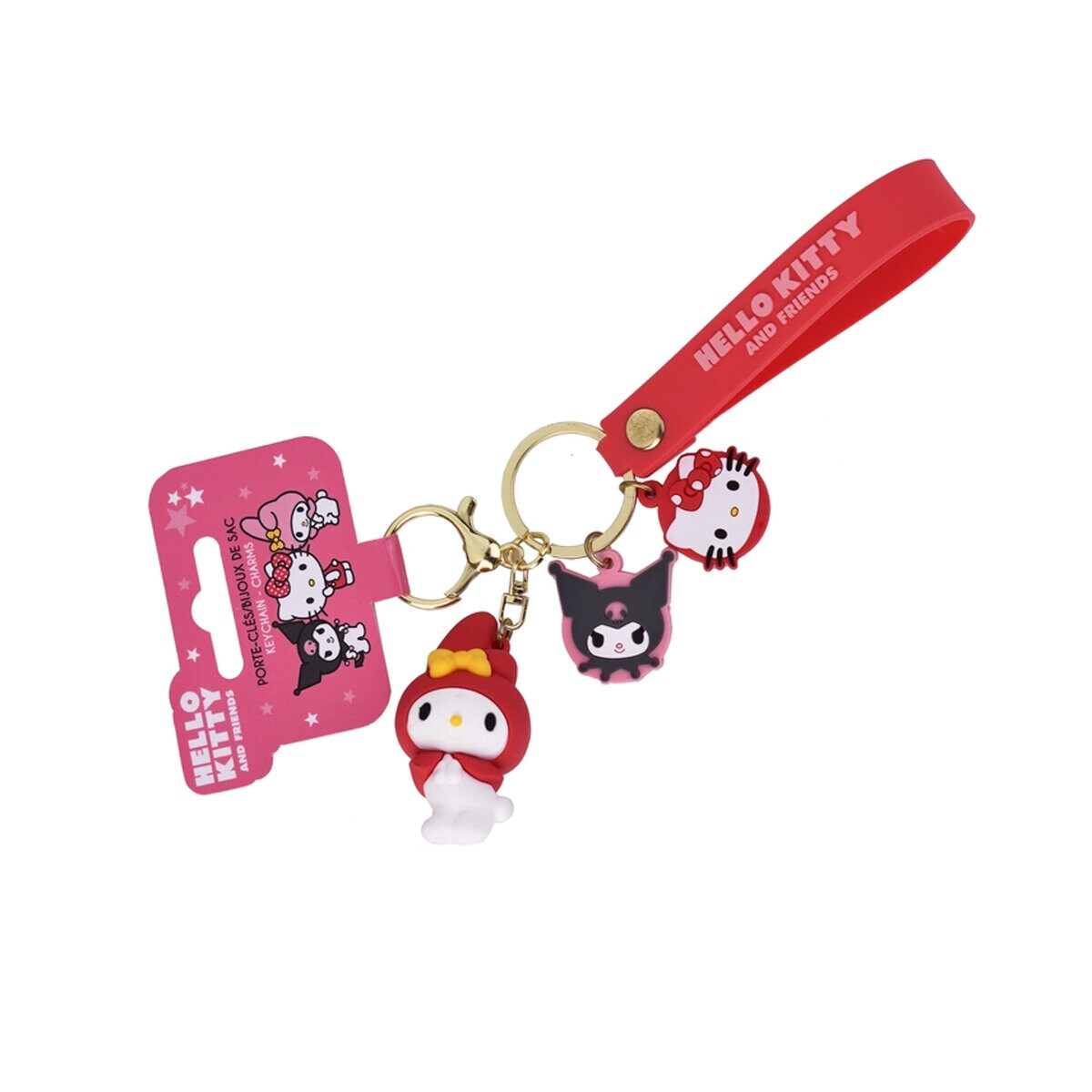 Bag Charm - My Melody med Kuromi & Hello Kitty Charms
