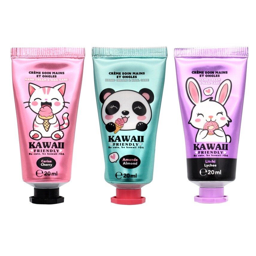 Kawaii Friendly 3-pack nagel & handkräm