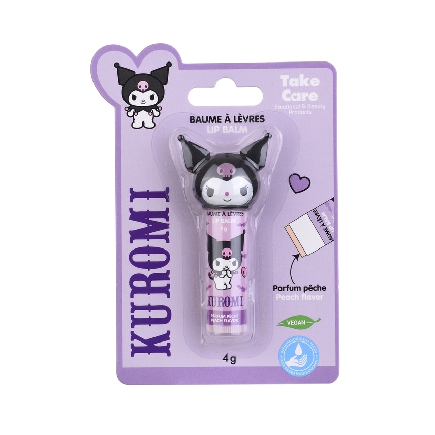 Kuromi peach lip balm