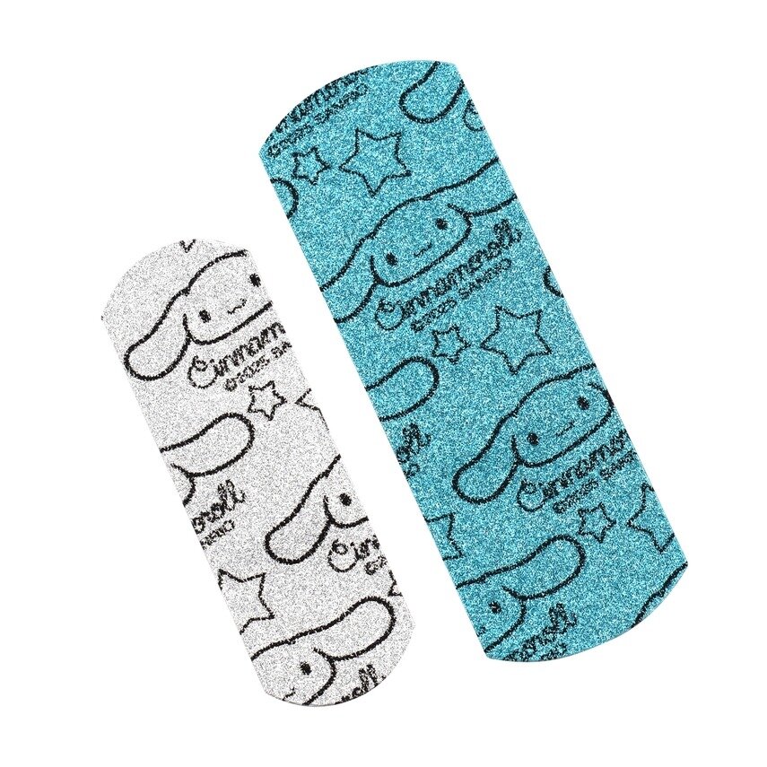 Glittriga Cinnamoroll-plåster, 24-pack i plåtask