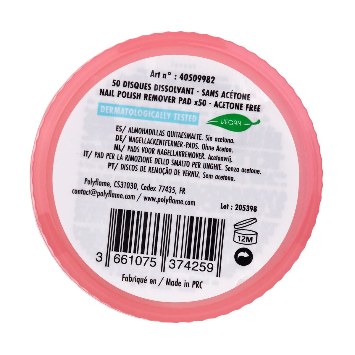Nail Polish Remover Pads - Hello Kitty & Friends 50st