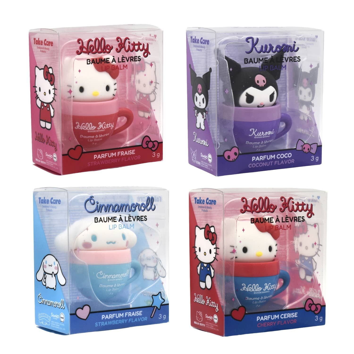 Hello Kitty & Friends läppbalsam i kopp 3 g