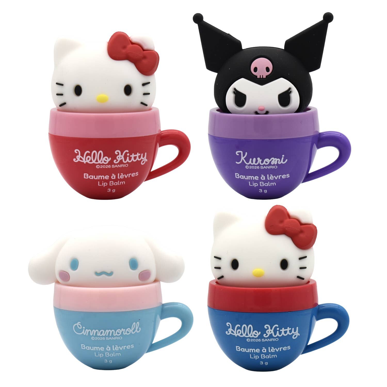 Hello Kitty & Friends läppbalsam i kopp 3 g