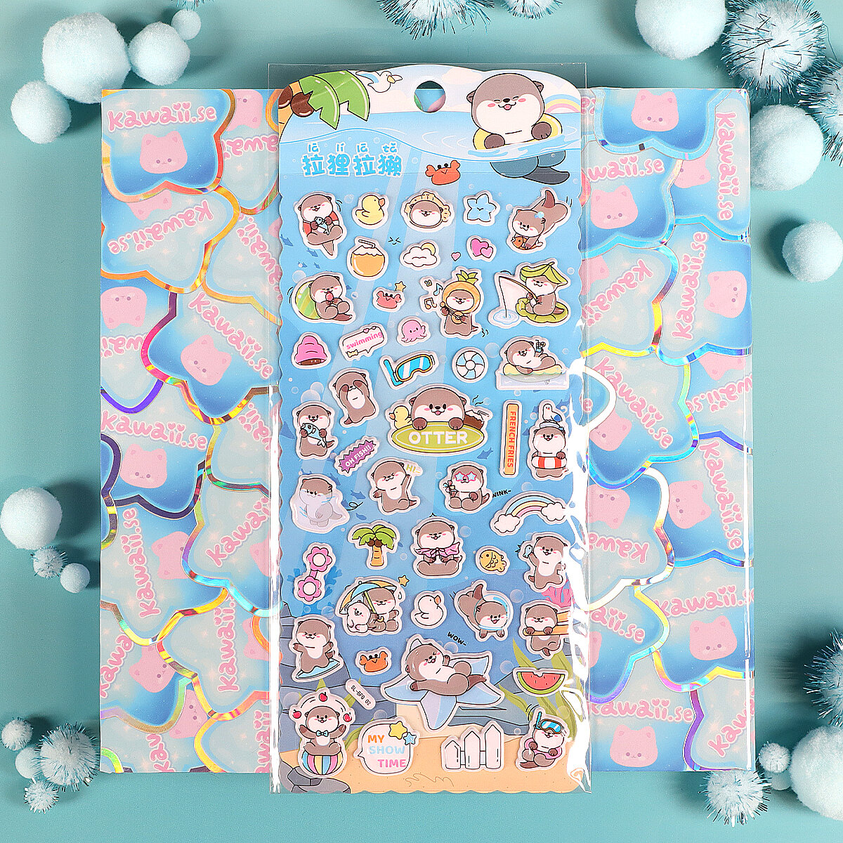 Stickersark - Swimming Otters (SL-BFQ02)