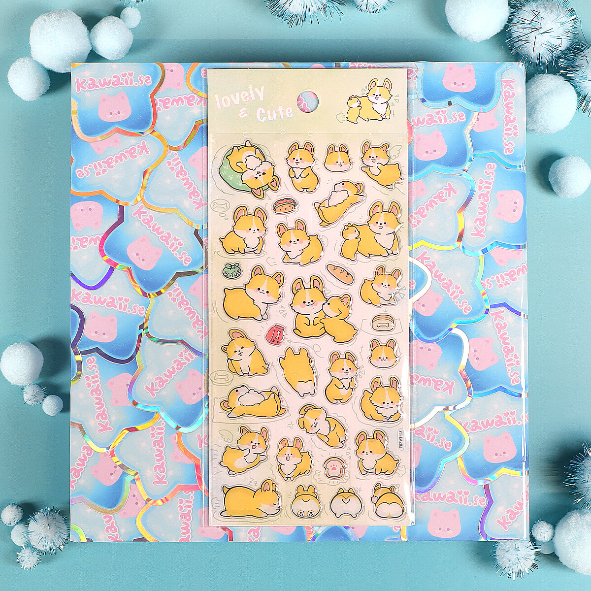 Stickersark - Glitter Cute Corgis (YT-EA202)
