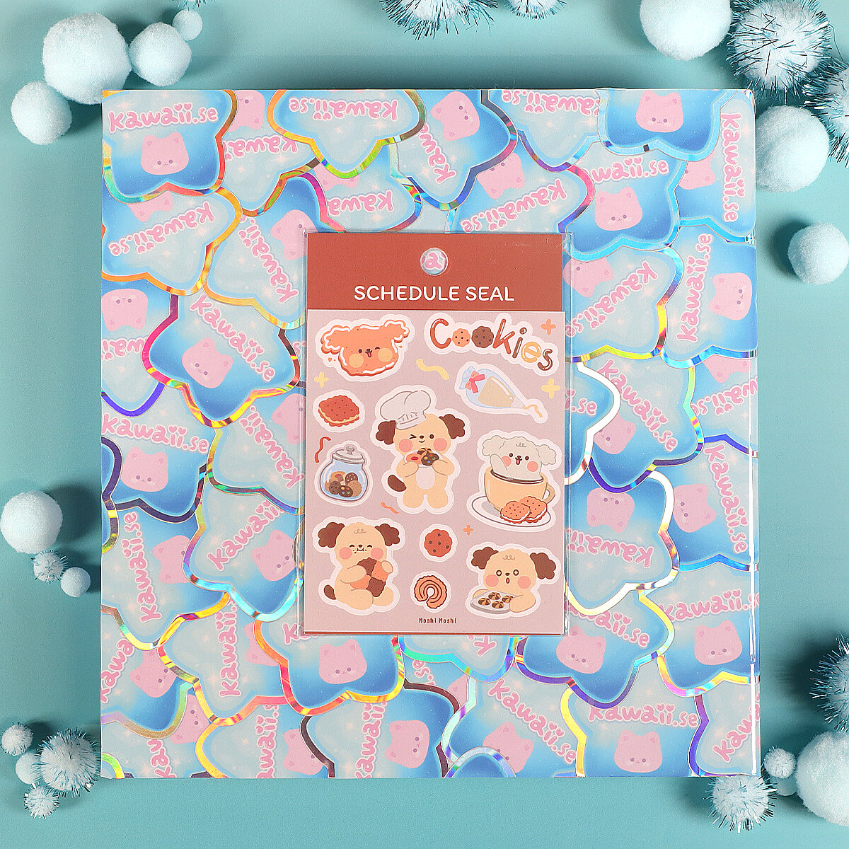 Litet stickersark - Cookie Doggies