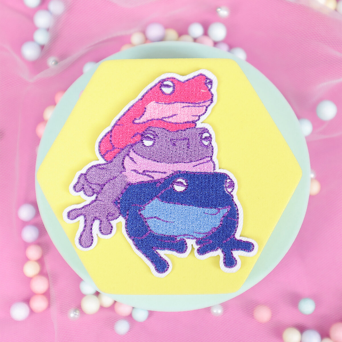 Tygmärke - Bisex Pride Frogs