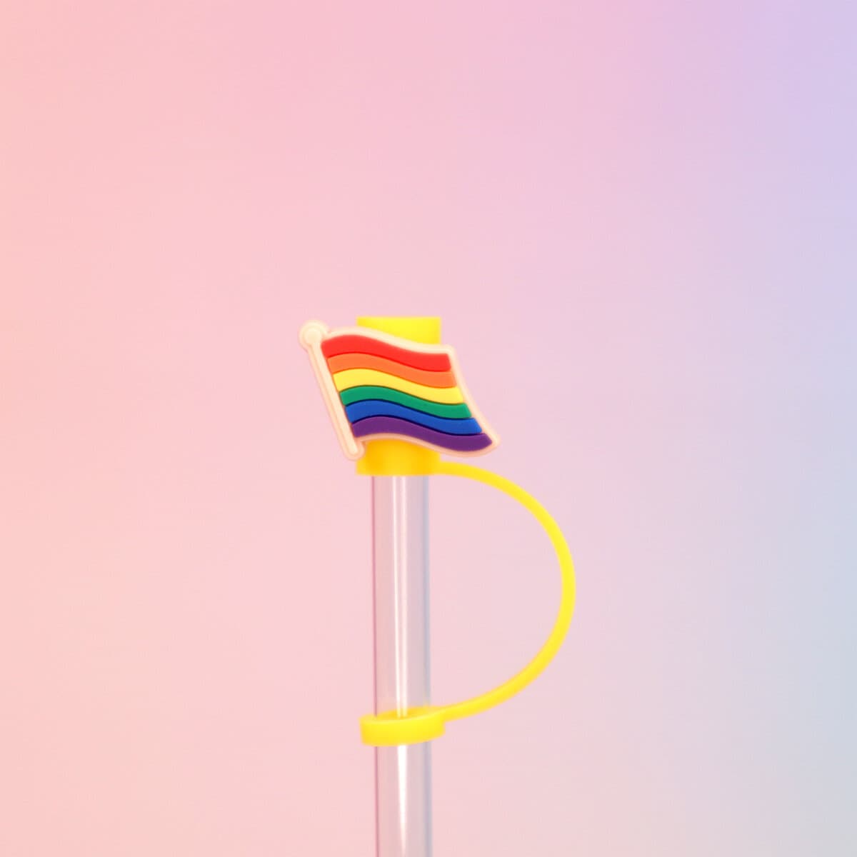 Straw topper - Rainbow flag