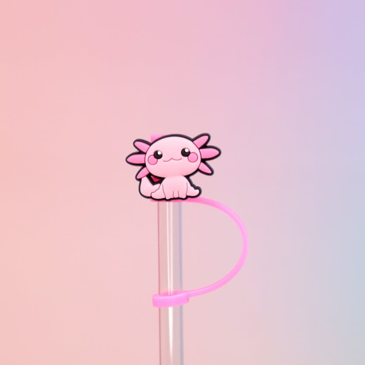 Straw topper - Axolotl