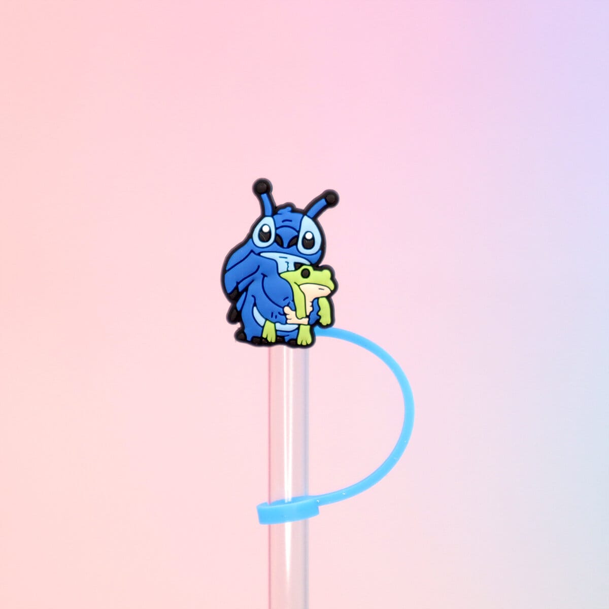 Straw topper - Stitch with froggy